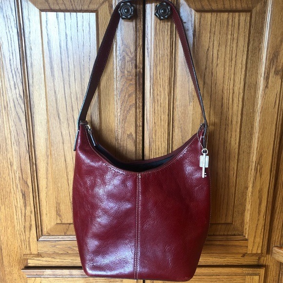 Fossil Handbags - Fossil Red Leather Shoulder Bag